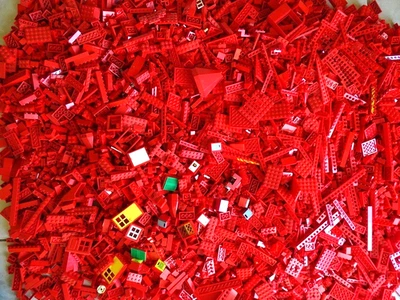 LEGO u.a. BlueBrixx 5,5 kg Konvolut rot Steine Platten gemischt - Box 6 - Bild 1 von 4