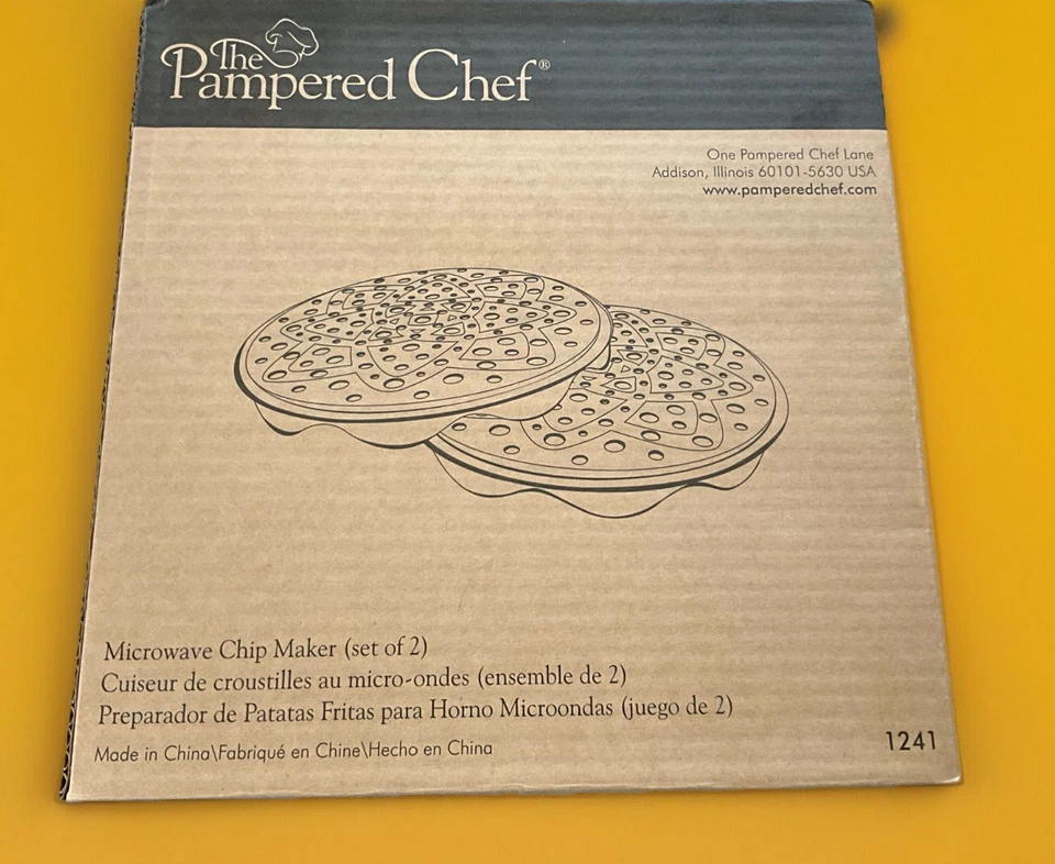 The Pampered Chef Microwave Chip Maker NIB Set Of 2 #1241 - Image 1 of 1