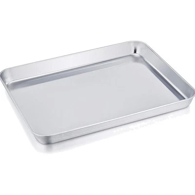 Backblech, Edelstahl Rechteckiges Backform Kuchenblech, Kleines Mini-Ofenscha... - Bild 1 von 4