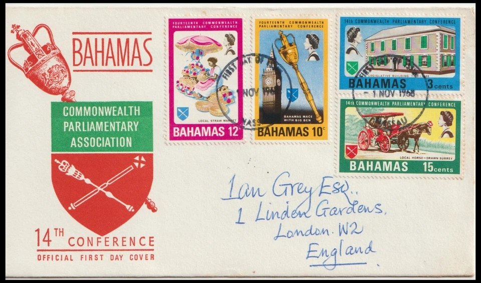 BAHAMAS 1968 OFFICIAL FDC (F) - Image 1 of 1