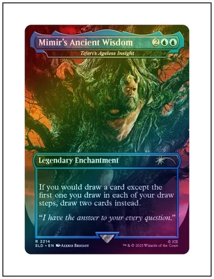1x Mimir's Ancient Wisdom - Teferi's Ageless Insight, Foil, Secret Lair, MTG NM - Image 1 of 2