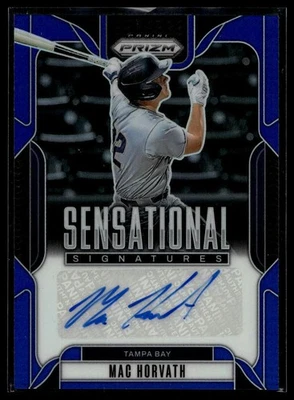 2025 Panini Prizm #SS-MH Mac Horvath Sensational Signatures Blue Prizms #/49 - Image 1 of 2