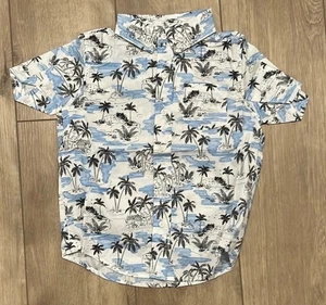 NWT Janie And Jack Tropical Palms Button Down Shirt Youth Boys Size 4 - Picture 1 of 6