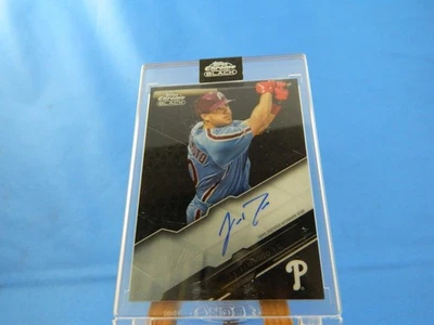 JT Realmuto Topps Chrome Black 2020 Base Autograph Auto - Image 1 of 2