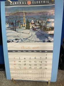 Vintage 1956 General Electric GE Kalenderblatt ~ ein Blatt Dezember - Bild 1 von 3