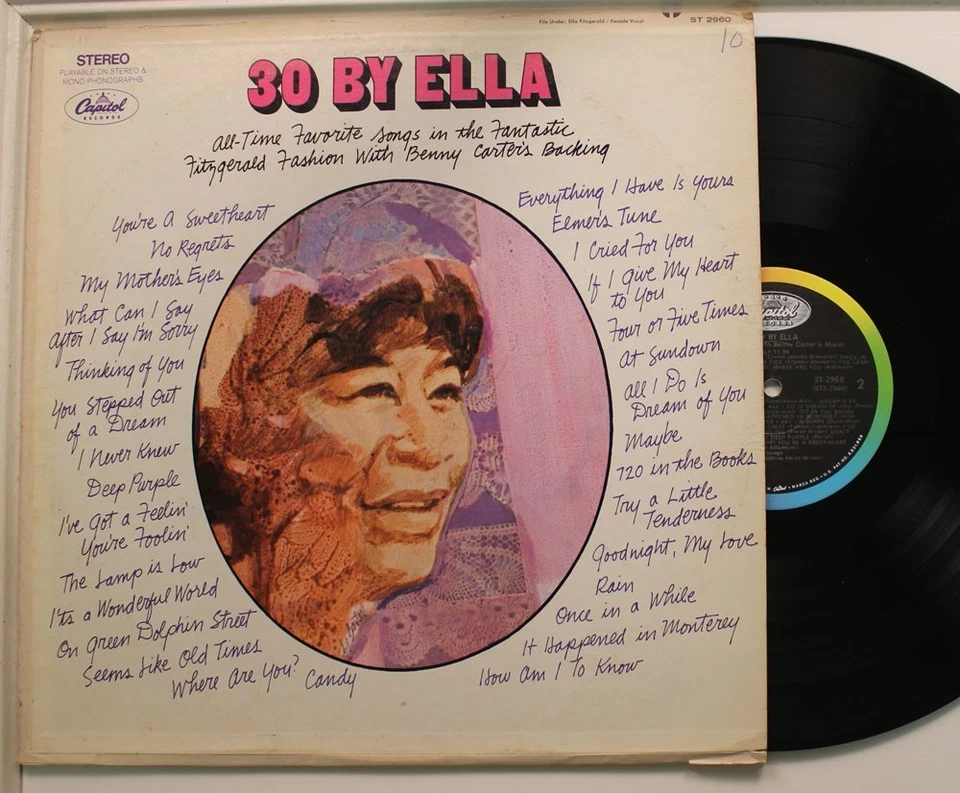 Ella Fitzgerald Lp 30 By Ella On Capitol - Vg++ To Nm!/ Vg++ Foto 1 de 1