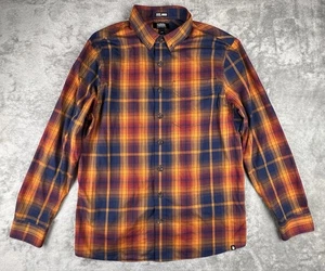 Alaskan Hardgear Shirt Mens L Tall Orange Plaid Outdoor Untucked Duluth Wool - Picture 1 of 12