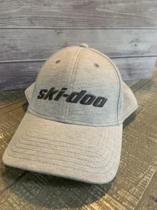 Ski-Doo Hat Cap Strap Gray Black Embroidered Outdoor Powersports Mens Adjustable - Picture 1 of 4