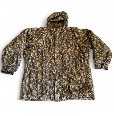 Rare VTG COLUMBIA 1995 Delta Marsh CAMO HOODED JACKET 2XL Vintage Hunting Coat - Image 1 of 4