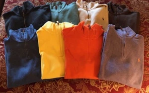 MEN'S SIZE XL RALPH LAUREN POLO LONG SLEEVE ZIP NECK 100% COTTON PULLOVER SHIRT - Picture 1 of 17