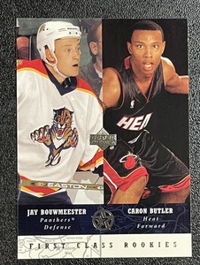Jay Bouwmeester Caron Butler 2002-03 UD Superstars First Class Rookies🏒🏀