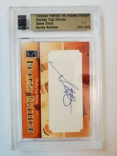 Steve Shutt Famous Fabrics Ink Hockey Edition Stanley Cup Winner Autograph 1/1