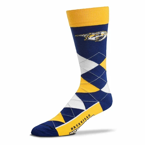 Nashville Predators Argyle Lineup Crew Socks Cover