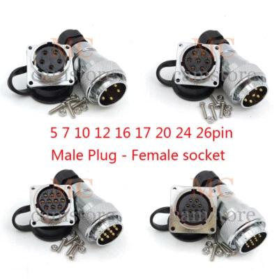 WF28 5 7 10 12 16 17 20 24 26pin Avaition Connector,Electric Bulkhead Power Plug - Image 1 of 4