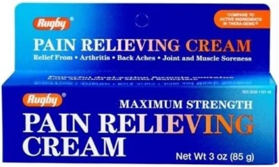 Crema analgésica Rugby 536110145 máxima fuerza 3 oz (paquete de 3) Foto 1 de 2