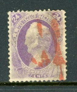 US Scott # 153 - Used - Nice Centering - RARE Red Cancel - CV=$240.00 (1-C252) - Picture 1 of 2