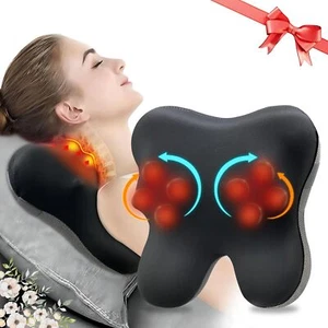 Rücken Nacken und Schulter Massagegerät mit Wärme Tiefengewebe 3D Knetkissen - Bild 1 von 7