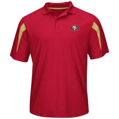 San Francisco 49ers Men's Majestic Big & Tall Field Classic Synthetic Polo Shirt - Image 1 of 3