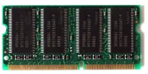 Laptop memory, hym71v16m655 at6-p aa, pc100u-222-620, 128mb sync 100mhz cl2 - Picture 1 of 2