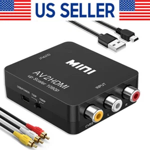 HDMI To RCA AV Adapter Converter Cable CVBS 3RCA 1080P Composite Video Audio - Picture 1 of 21