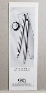 Anuncio impreso Cross Pen 1982 pluma plateada elegancia que una mujer puede usar todos los días - Imagen 1 de 7