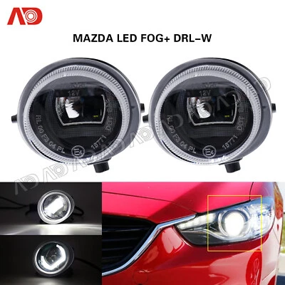 For Mazda MX-5 Miata 06-15 Mazda 2 3 5 6 Mazda CX-7 CX-9 LED Fog Light DRL Light - Изображение 1 из 4