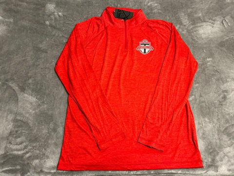 Fanatics Toronto FC MLS Soccer Mens 1/4 Zip Lightweight Jacket Red Size Large Cover