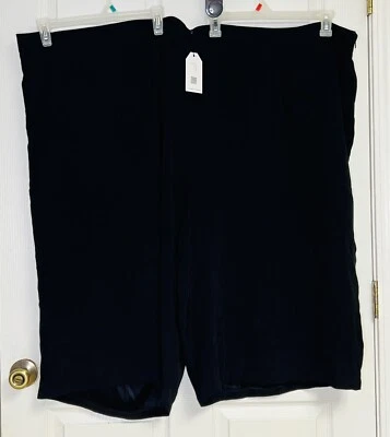 Universal Standard $138 Elvo Culottes Talla 4XL Mujer Negro Cintura Elástica Foto 1 de 4