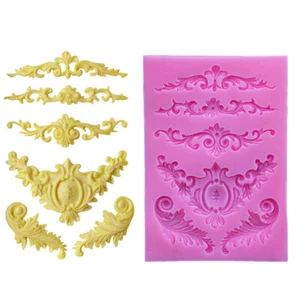 New Sculpted Flower Mold Sculpted Flower Cake Border Decoration Silicone For Hot - Picture 1 of 6