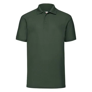 Fruit of the Loom 65/35 Short Sleeve Cotton Polo Shirt - Small-5XL - 20 Colours - Picture 1 of 61