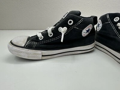 Zapatillas Converse Chuck Taylor Talla 9 Niños Infante All Star Negras Lona Sin Cordones Foto 1 de 4