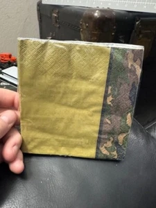 Unique 16ct. Military Camo Paper Beverage Napkins Party Supply Tableware New!!! - Picture 1 of 2