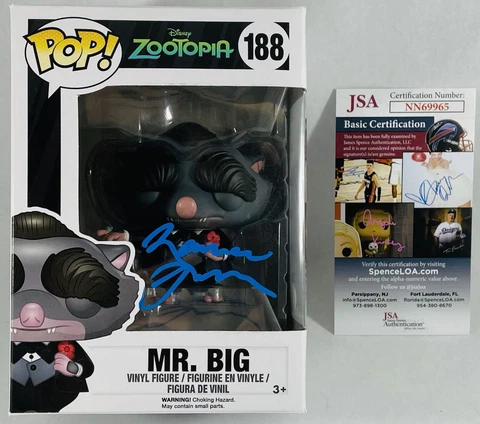 MAURICE LAMARCHE SIGNED MR. BIG DISNEY ZOOTOPIA FUNKO POP VINYL FIGURE +JSA COA Cover