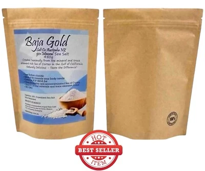 SEAAGRI Baja Gold Mineral Sea Salt Baja Gold Salt Co Fine 450g 90+ Minerals + Trace Elem