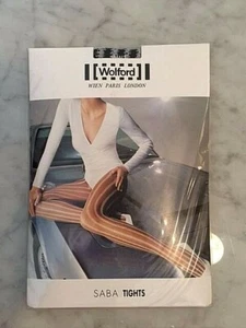 WOLFORD "SABA" TIGHTS IN BLACK/STONE - SZ S - BRAND NEW SEALED PACKAGE !!! - Picture 1 of 2