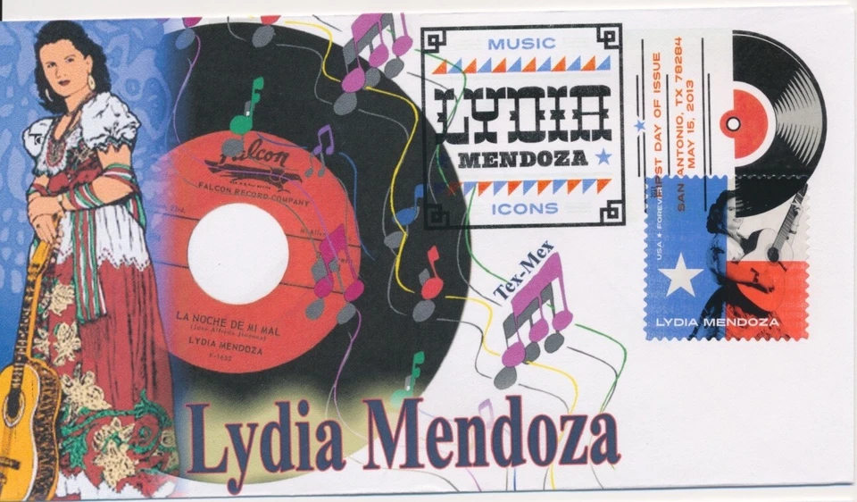 #4786 Lydia Mendoza Therome cachet First Day cover 41 made Digital color cancel - Image 1 of 1