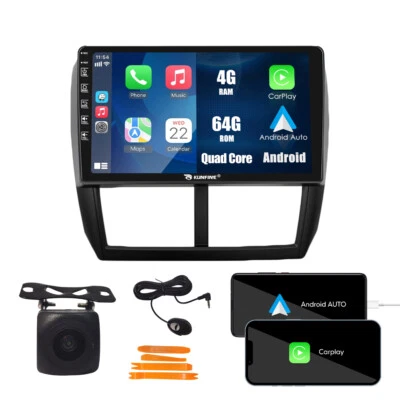 For Subaru Forester 2007-13 Carplay Android Car Stereo Radio GPS Navi WiFi 4+64G - Image 1 of 4