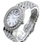 Seiko Credor Diamond Bezel Watch Stainless Steel White Shell 1E70-0AB0 Working