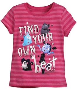 Disney Store VAMPIRINA Striped             T-shirt For Girls - NEW WITH TAG - Picture 1 of 3