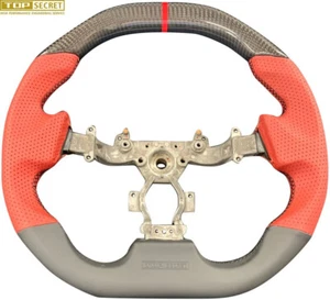 Top Secret Leather Steering Wheel For: Nissan Skyline R35 GTR Jdm 08-16 - Picture 1 of 1