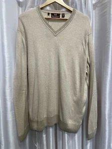 Men's HICKEY FREEMAN 100% pima cotton V neck sweater - NEW WITH TAGS - Picture 1 of 4