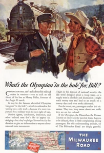 1944 Milwaukee Road: Olympian in the Hole Vintage Print Ad - Picture 1 of 1