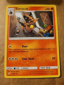 Pokémon TCG Torracat Sun & Moon - English Team Up 21/181 Regular Uncommon NM/LP - Picture 1 of 1