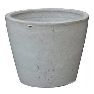 B-Ware! Pflanzgefäß Blumentopf Jasmine Ø 38 H 31 cm grauweiß glasiert frostfest - Bild 1 von 2