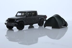 2021 Jeep Gladiator Off Road Pickup Truck Tent 1:64 Scale Diecast Model Gray