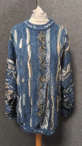 Coogi Blues Knitted Sweater Blue UK M LN140 AA 10 - Picture 1 of 6