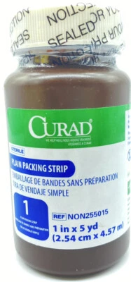 Curad Sterile Plain Packing Strip - 1" x 5 yd - 1 Each - NON255015H - Image 1 of 2