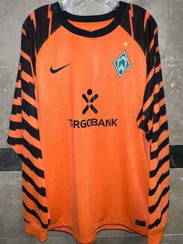 Nike Werder Bremen Goalkeeper Goalie Soccer  football shirt Jersey Orange LS XXL Cover