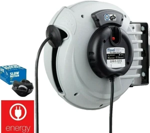 Avvolgicavo cavo elettrico industriale automatico da a parete prolunga 15 metri - Imagen 1 de 10