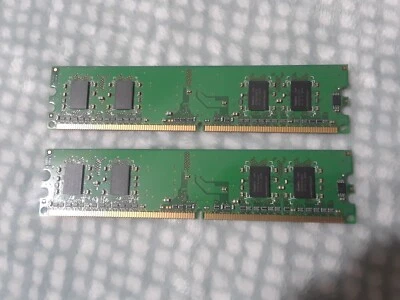 Hynix 1GB 512MBx2 DDR2 PC2-5300U HYMP164U64CP6-Y5AB-C DIMM - Image 1 of 2